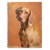 Carnet Peinture d'art de Chien Vizsla en Hongrie (Devant)
