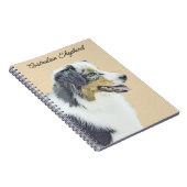 Carnet Peinture de berger australien - Art original de ch (Côté Droit)