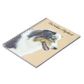 Carnet Peinture de berger australien - Art original de ch (Côté gauche)