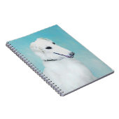 Carnet Peinture de Borzoi (Blanc) - Joli Chien d'origine (Côté Droit)