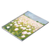 Carnet Peinture de champ de fleurs de tulipes blanches (Côté gauche)