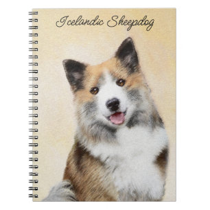 Carnet Peinture de Chien Islandais - Art Original de Chie