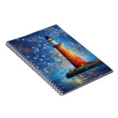 Carnet Peinture de coucher de soleil sur l'océan du phare (Côté Droit)