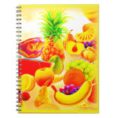 Carnet Peinture de fruits exotiques tropicaux. Commandez  (Devant)