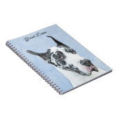 Carnet Peinture de Great Dane (Arlequin) - Art original d (Côté Droit)