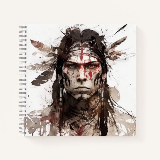 Carnet Peinture de guerrier amérindien (Devant)
