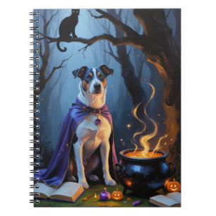 Carnet Peinture de Halloween fantaisiste de chien Blue He