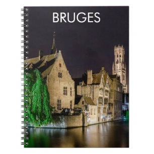Carnet Peinture de la vieille ville de Bruges et tour du