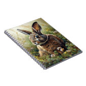 Carnet Peinture de lapin mignon trèfle (Côté Droit)