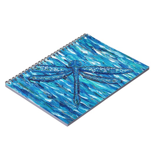 Carnet Peinture de libellules bleues (Côté gauche)