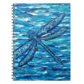 Carnet Peinture de libellules bleues (Devant)