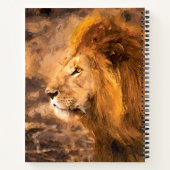 Carnet Peinture de lion Art roi d'or (Dos)