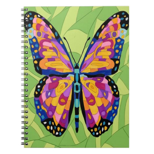 Carnet Peinture de papillon abstrait (Devant)