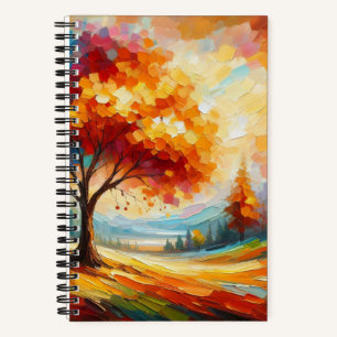 Carnet Peinture de paysage avec des couleurs vives