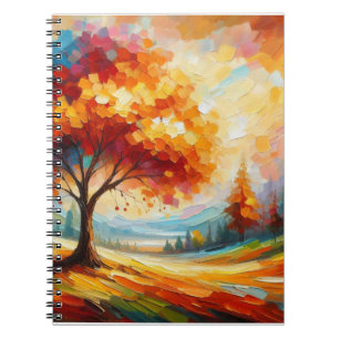 Carnet Peinture de paysage avec des couleurs vives