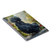 Carnet Peinture de poulet noir en Silkie (Côté Droit)