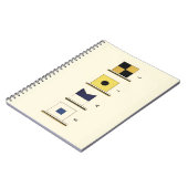 Carnet Peinture de quatre drapeaux avec voile écrite sous (Côté gauche)