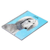 Carnet Peinture de Saluki (Argent) - Joli art original de (Côté gauche)