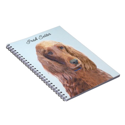 Carnet Peinture de Setter irlandais - Joli art original d (Côté Droit)