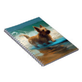 Carnet Peinture de surf de plage de Terrier australien (Côté Droit)