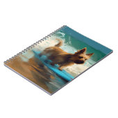 Carnet Peinture de surf de plage de Terrier australien (Côté gauche)