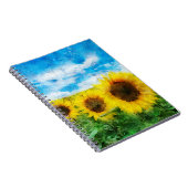 Carnet Peinture de tournesols (Côté Droit)