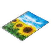 Carnet Peinture de tournesols (Côté gauche)