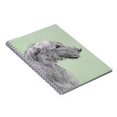 Carnet Peinture de Wolfhound irlandais - Joli art origina (Côté Droit)