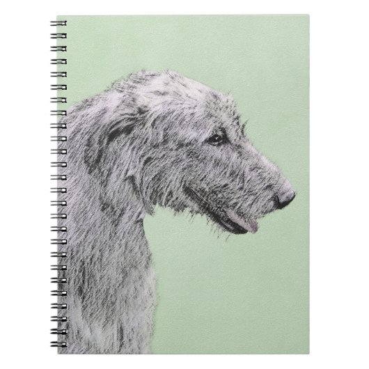 Carnet Peinture de Wolfhound irlandais - Joli art origina (Devant)