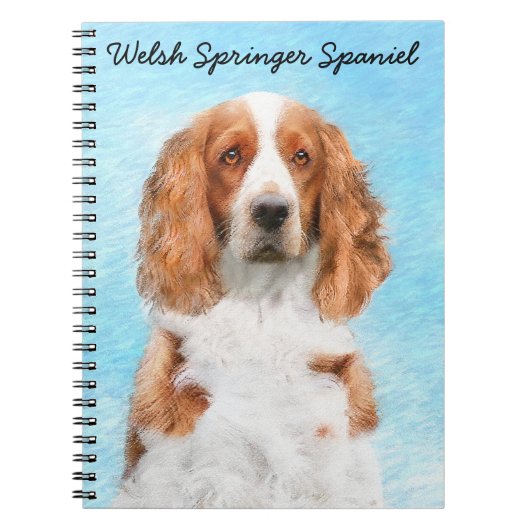 Carnet Peinture d'espagnol Welsh Springer - Art original  (Devant)