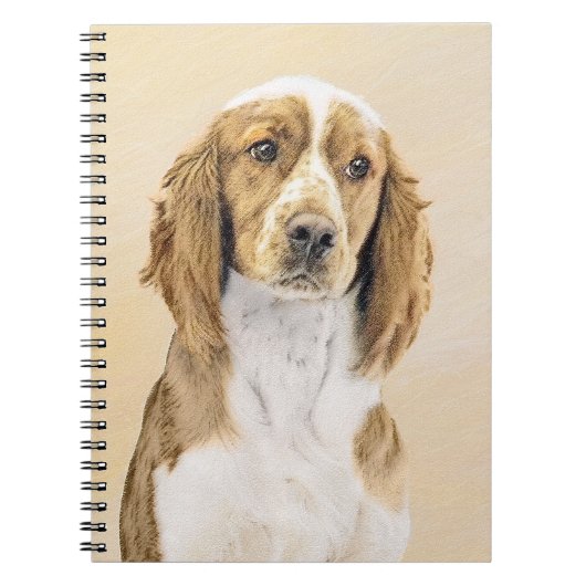 Carnet Peinture d'espagnol Welsh Springer - Art original (Devant)