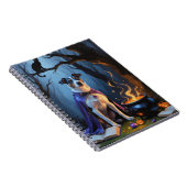 Carnet Peinture d'Halloween blanc Heeler Chien Whimsical (Côté Droit)