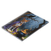 Carnet Peinture d'Halloween lunaire de Basenji Chien (Côté gauche)