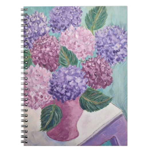 Carnet Peinture d'Hydrangée luxuriante (Devant)