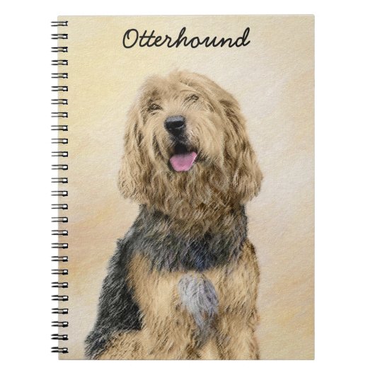Carnet Peinture d'Otterhound - Joli art original de chien (Devant)