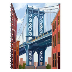 Carnet Peinture du pont de Manhattan New York City