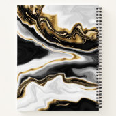 Carnet Peinture en marbre doré moderne esthétique (Dos)