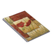 Carnet Peinture florale avec traits de pinceau visibles (Côté Droit)