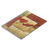 Carnet Peinture florale avec traits de pinceau visibles (Côté gauche)