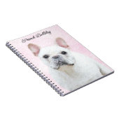 Carnet Peinture française de Bulldog (Crème/Blanc) - Art  (Côté Droit)