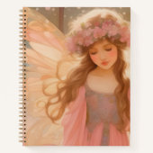 Carnet Peinture Imaginaire Fée Rose Cute (Devant)