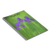 Carnet Peinture Iris Violet - Art Fleur Originale (Côté Droit)