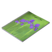 Carnet Peinture Iris Violet - Art Fleur Originale (Côté gauche)