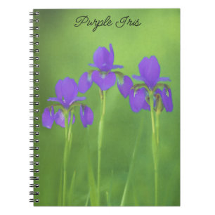 Carnet Peinture Iris Violet - Art Fleur Originale
