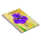 Carnet Peinture Iris Violet - Art Fleur Originale (Côté Droit)