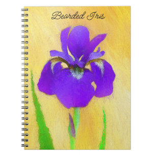 Carnet Peinture Iris Violet - Art Fleur Originale