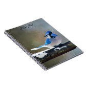 Carnet Peinture Jay Bleu - Art Oiseau Original (Côté Droit)