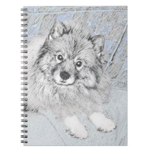 Carnet Peinture Keeshond Beth - Joli art original chien