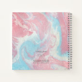 Carnet Peinture Liquide Abstraite Écoulement Rose/Bleu ID (Dos)