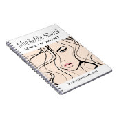 Carnet Peinture minimaliste Pastel Peach Élégante maquill (Côté Droit)